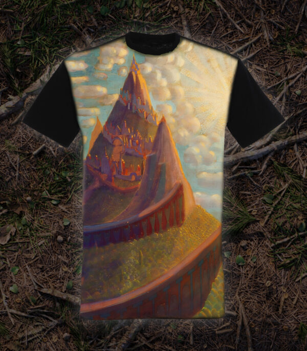 Unisex marškinėliai su M. K. Čiurlionio paveikslu „Pilies pasaka”