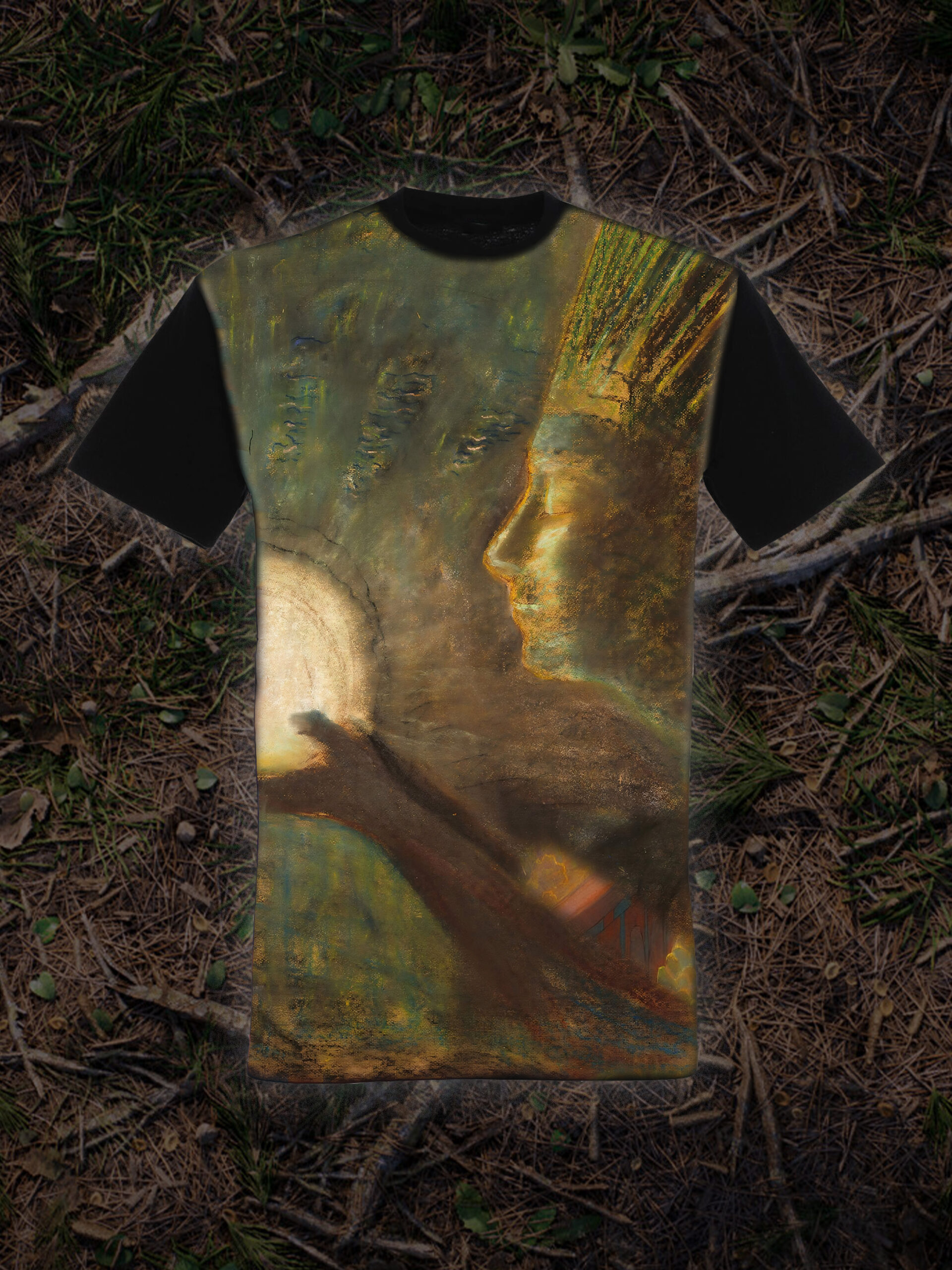 Unisex marškinėliai su M. K. Čiurlionio paveikslu „Bičiulystė”