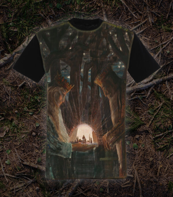 Unisex marškinėliai su M. K. Čiurlionio paveikslu „KARALIŲ PASAKA”