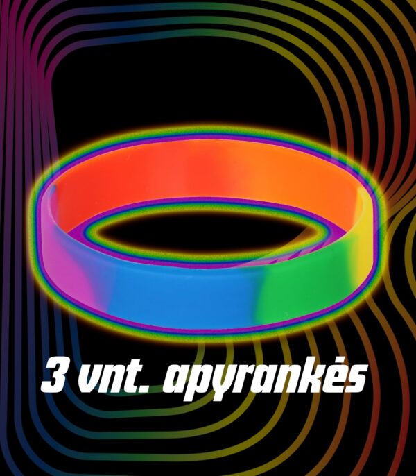 Guminių Pride apyrankių komplektas